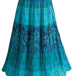 teal maxi skirt