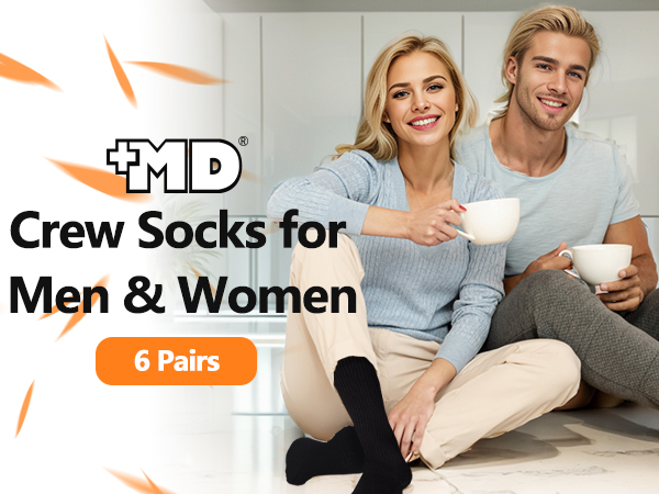 +MD Bamboo Mens and Womens Socks Crew