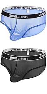 Mens mesh bulge pouch briefs underwear