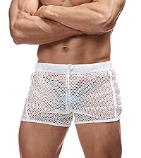 Mens Mesh Shorts Sexy Boxers See Through Boxers for Men