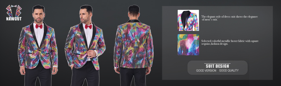 Multicolor metallic sequin blazer