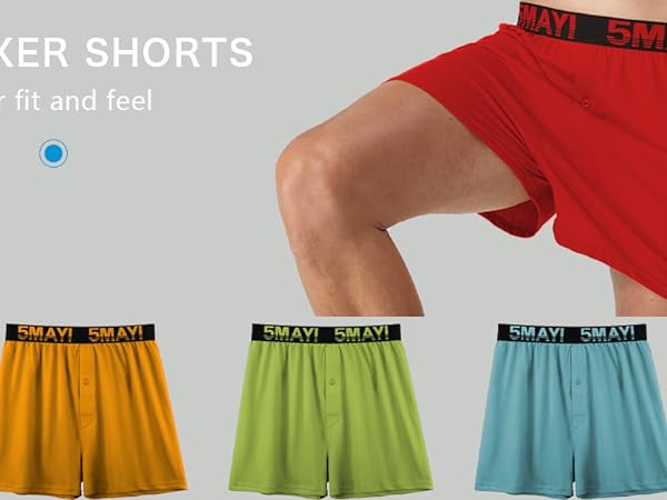 Men’s Underwear Boxer Soft Cotton Knit Mens Boxer Shorts Underwear Men Pack of 5