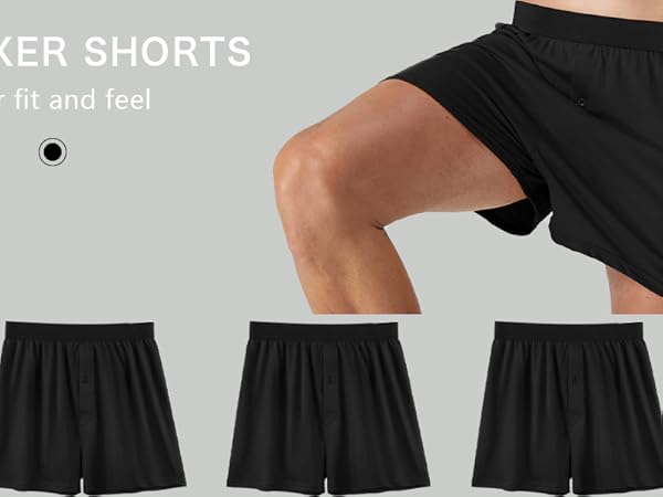 Men’s Underwear Boxer Soft Cotton Knit Mens Boxer Shorts Underwear Men Pack of 5