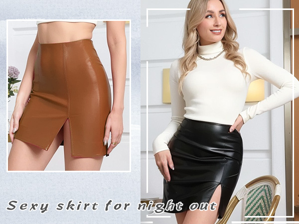 leather skirt