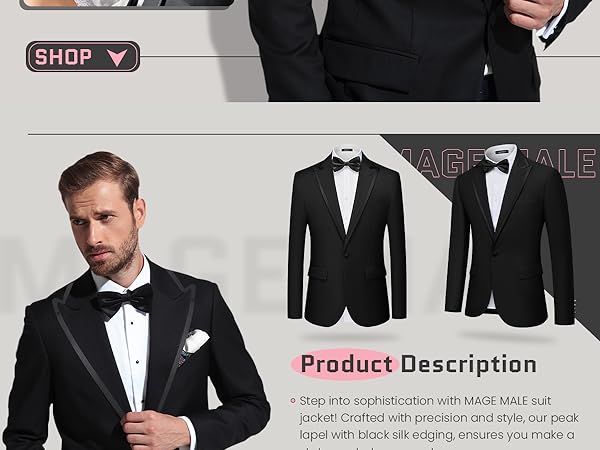MAGE MALE Men''s Suit Jacket