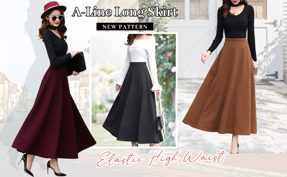 solid color swing skirt