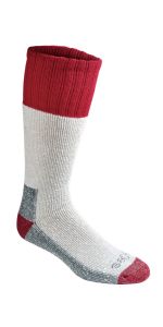 red tipped boot length thermal sock