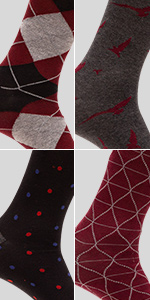 Classic Argyle, Eagle, Mini Polka Dots, Lattice Socks