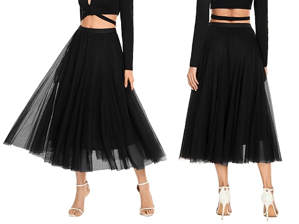 Black tulle skirt