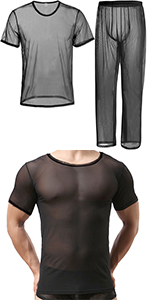 Mens Sheer Pajamas Set
