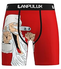 Mens underwear Christmas novelty boxer brief funny underwear Staring Santa
