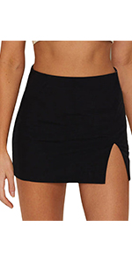 split mini skirt
