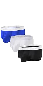 Mens Enhancing Bulge Ball Pouch Underwear Sexy Boxer Briefs Ice Silk Short Leg Underwear for Men