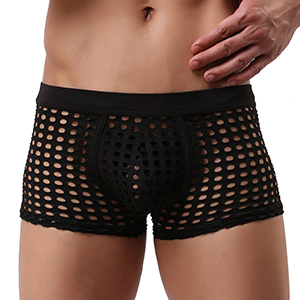 Yuecarcar Mens Boxer Briefs Breathable Hot Mesh Underwear Sex