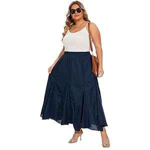 navy blue godet skirt