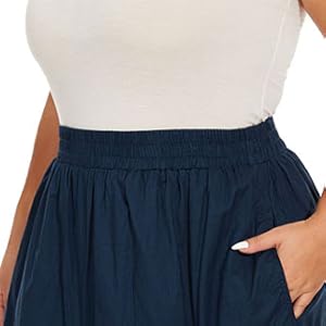 navy blue cotton skirt