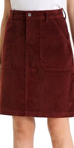 Caramel knee length skirt