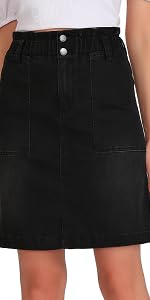 black denim skirt