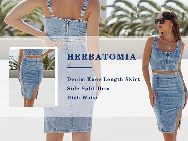 jean skirt