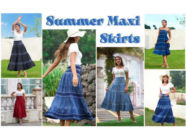 Denim Long Skirt Summer Fall