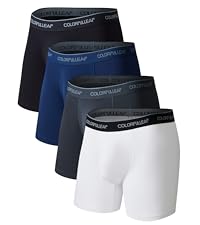 Mens Underwear Boxer Briefs Soft Bamboo Rayon Underwear for Men Pack Tagless Pouch with Open Fly