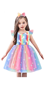 Girls rainbow tutu dress