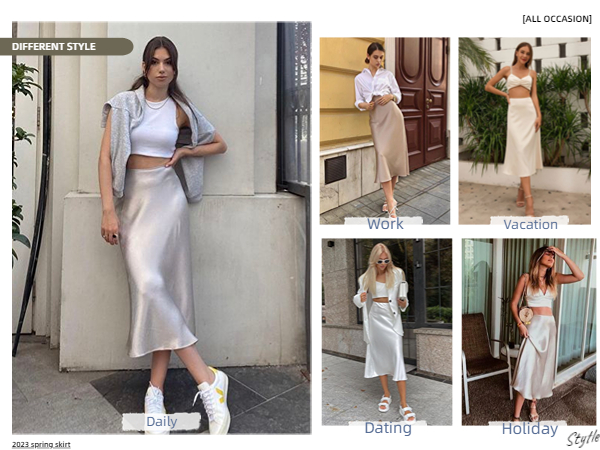 silk skirt for women