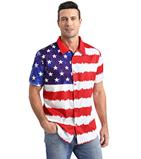 american flag button up shirt