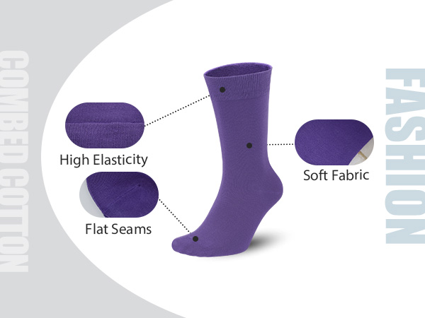 Sakusock Men''s Colorful Combed Cotton Crew Socks