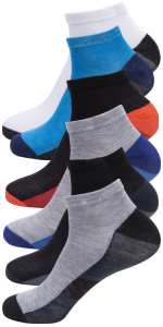 Black, Blue, Gray, White