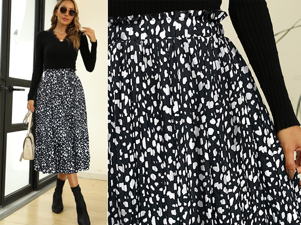 boho skirts women long mid flowy family christmas xmas party outfit maxi skirt