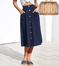  A Line Pleated Skirts