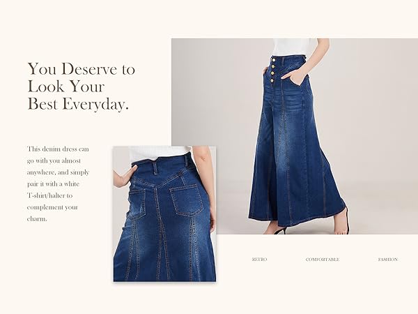 chic packaged hip denim jean skirt for women
