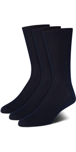 Calvin Klein Men''s Dress Socks - Non-Binding Cotton Crew Socks 