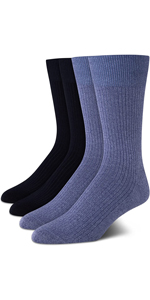 Calvin Klein Men’s Dress Socks – Lightweight Cotton Crew Socks