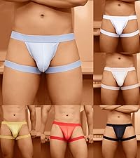 Panties Lingerie Lace Low Rise Stretchy G-String Bikini Thong Underwear with Garter Breathable 
