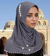 Glitter Muslim Turban Hijab Cap