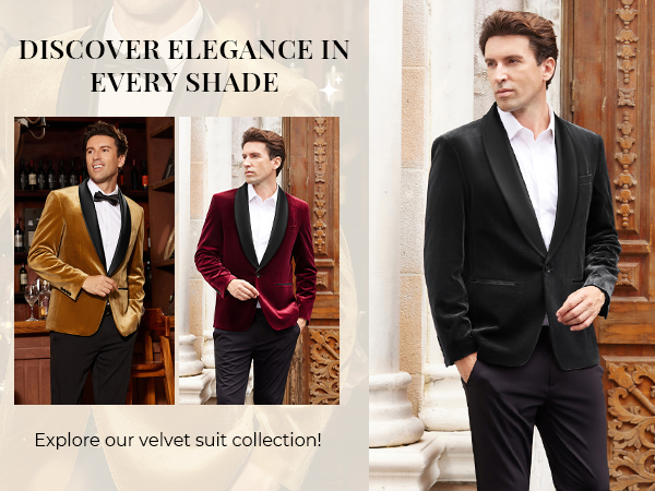 mens velvet suit jacket