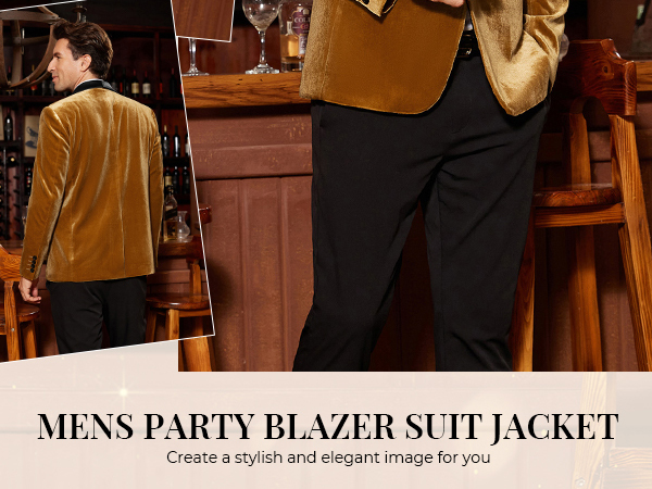 mens velvet blazer suit jacket