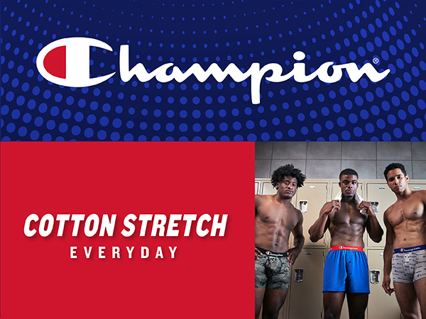 Champion cotton stretch everyday boxers mens underwear