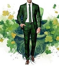 St. Patrick''s Day Men''s Casual Suit Blazer Jackets and Pants