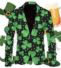 Mens St Patrick''s Day Blazer Regular Fit Suit