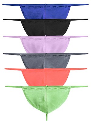 Mens Silk Thong Sexy T-Back Low Rise G String Underwear