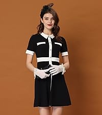B0BQ6MYVQH Vintage Contrast Dress