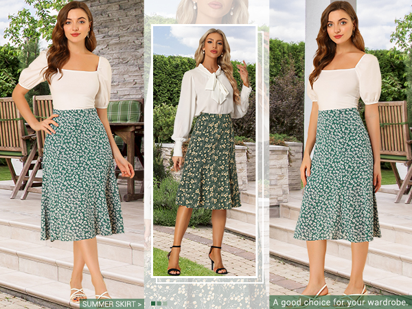 floral skirt