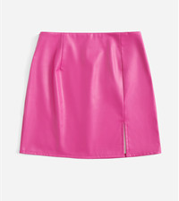 Pu Leather Split Mini Skirt