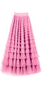 Long Layered Tulle Tutu Skirt