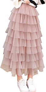 Long layered Tulle Skirt