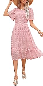 Midi Pink Dress for Women