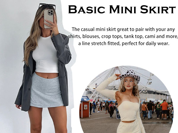 sexy mini skirts for women casual summer short skirt for women a line bodycon mini skirt slit hem